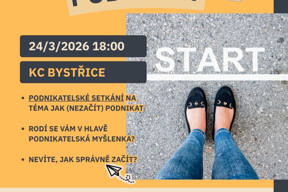 Plakát Coworking Bystřice Milan Hnátek